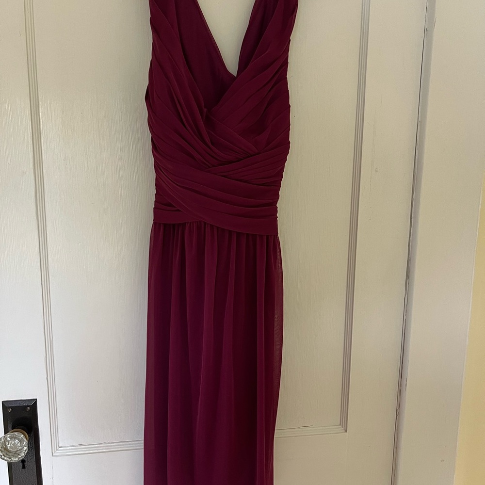 David’s Bridal Bridesmaid Dress - Sangria Color, NWT